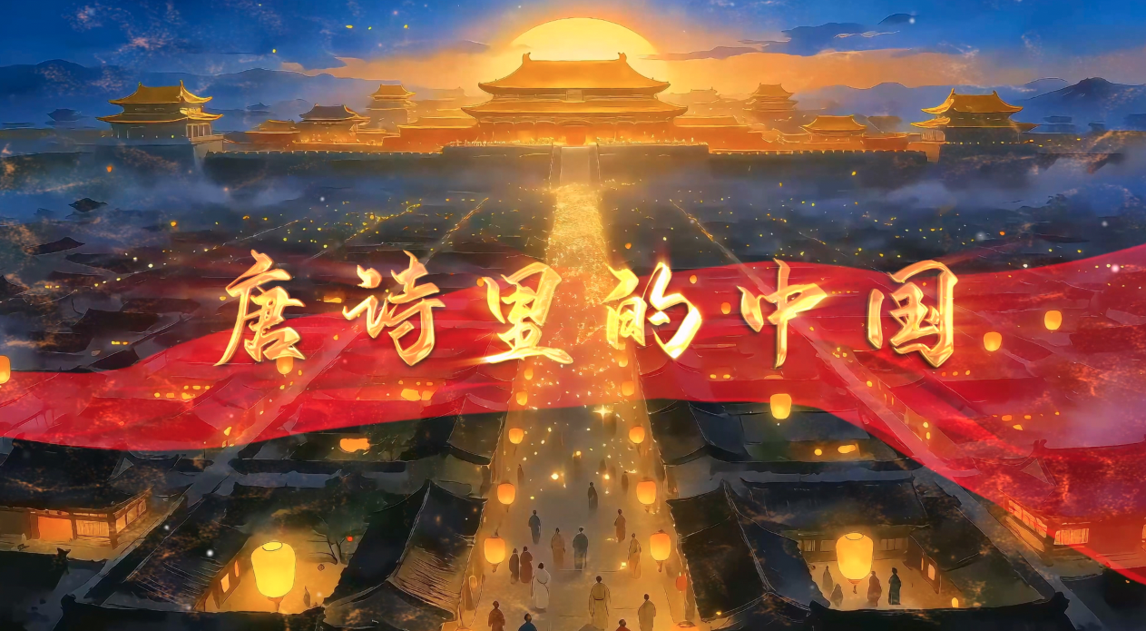 《唐诗里的中国》国潮自然山水塞外边关壮士出征国破山河诗词朗诵演讲背景视频